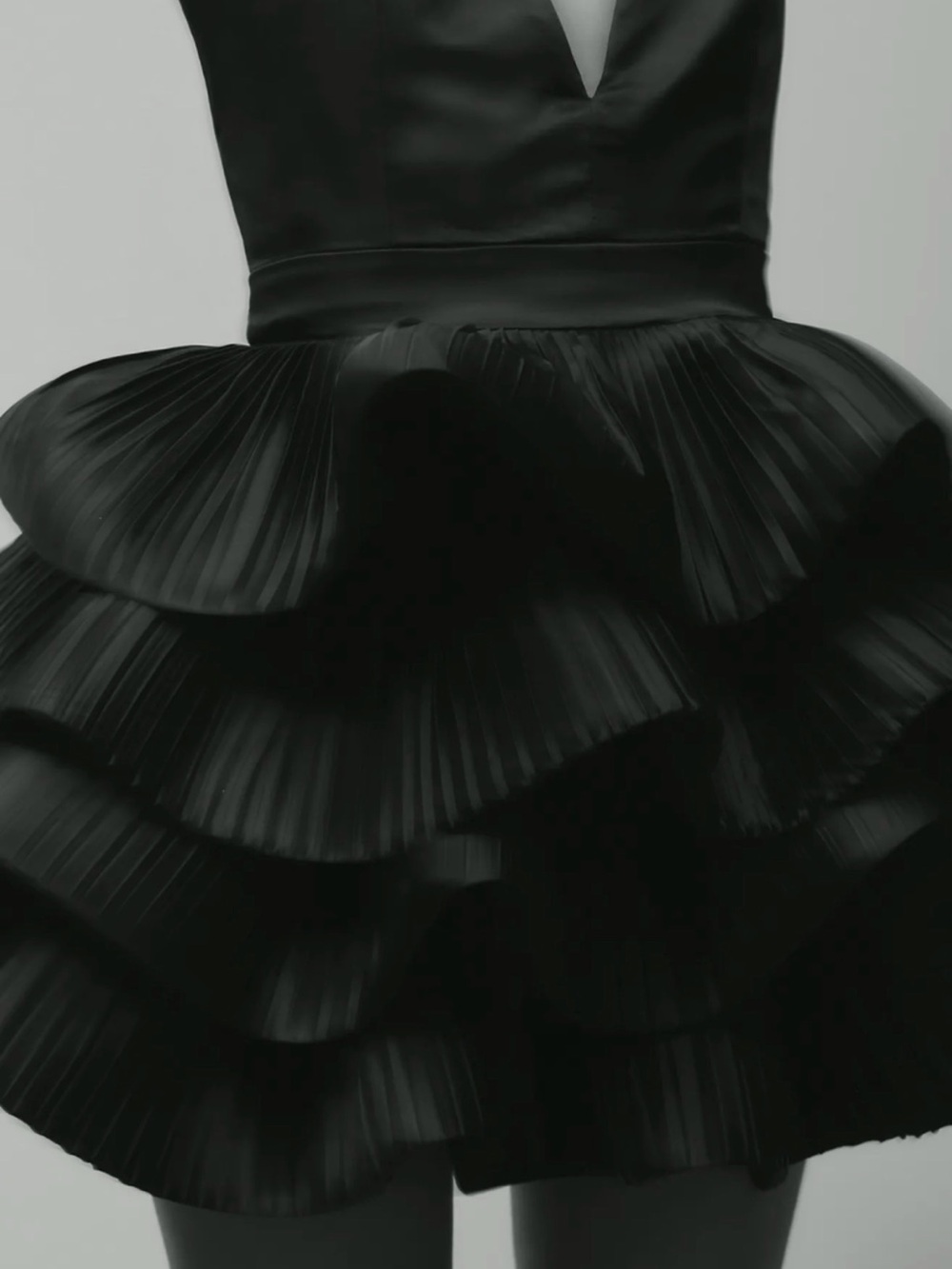 Anthropologie Maeve Tiered Black Ruffle Dress - Picture 5 of 8